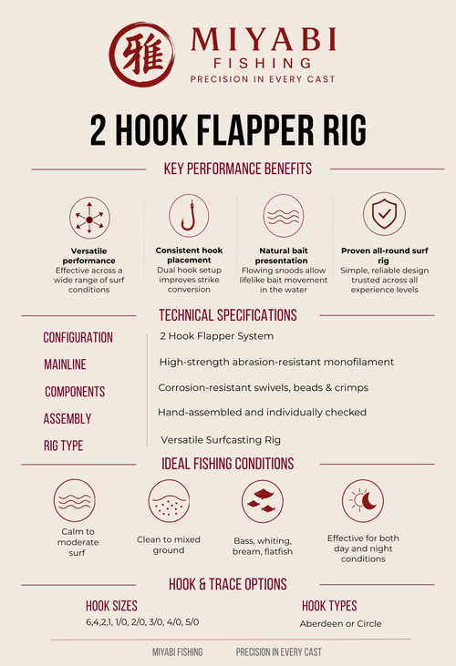 MIYABI Precision 2 Hook Flapper Rig - Trade