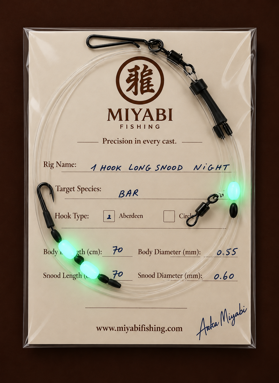 1 Hook Long Snood Night Rig