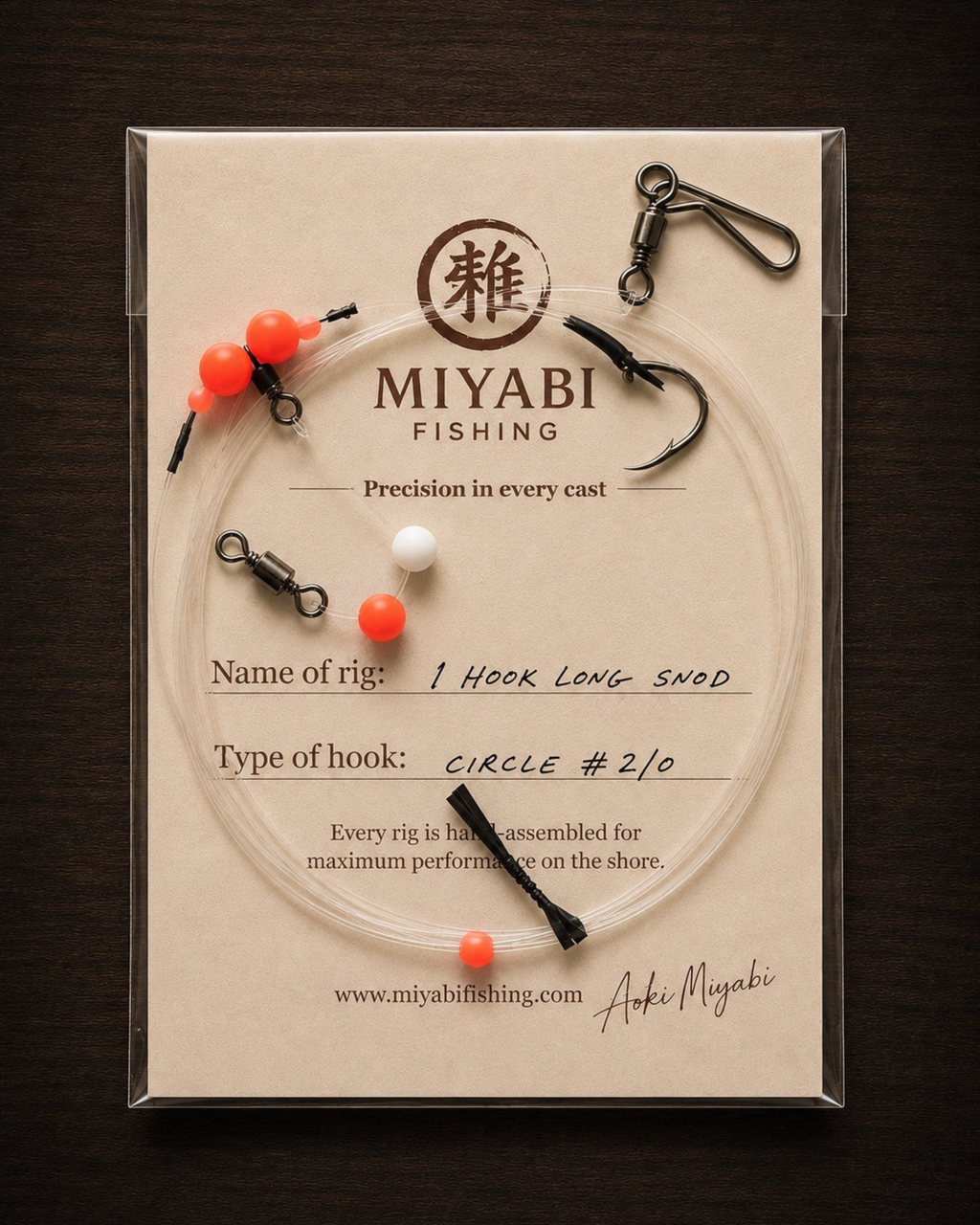 MIYABI Precision 1 Hook Long Snood Rig