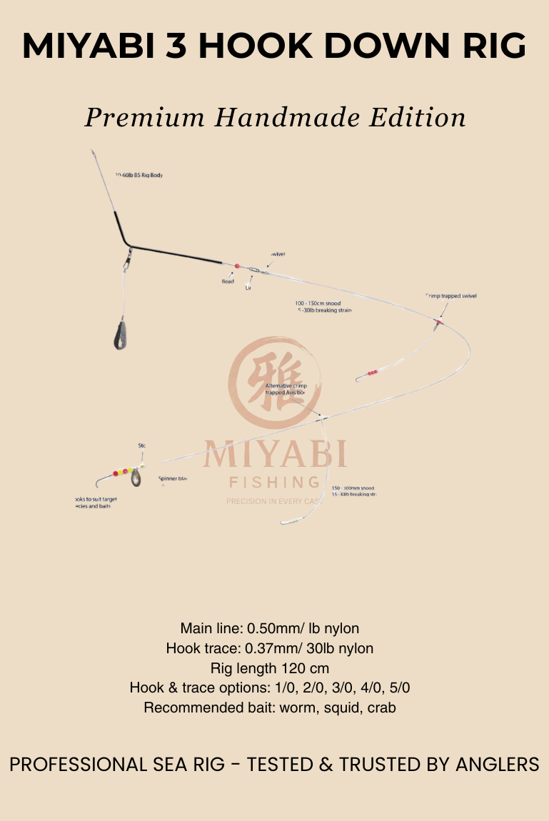 MIYABI Precision 3 Hook Down Rig