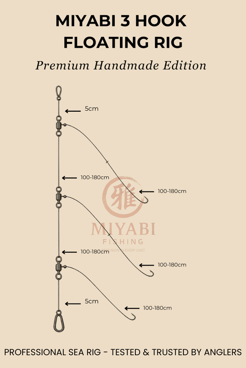 MIYABI Precision 3 Hook Floating Rig