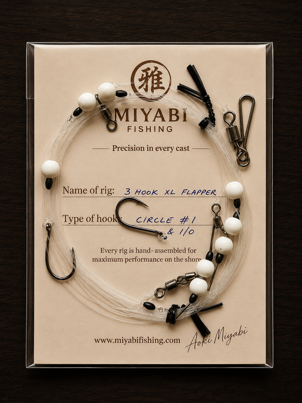MIYABI Precision Flapper Rig – 3 Hook Long XL
