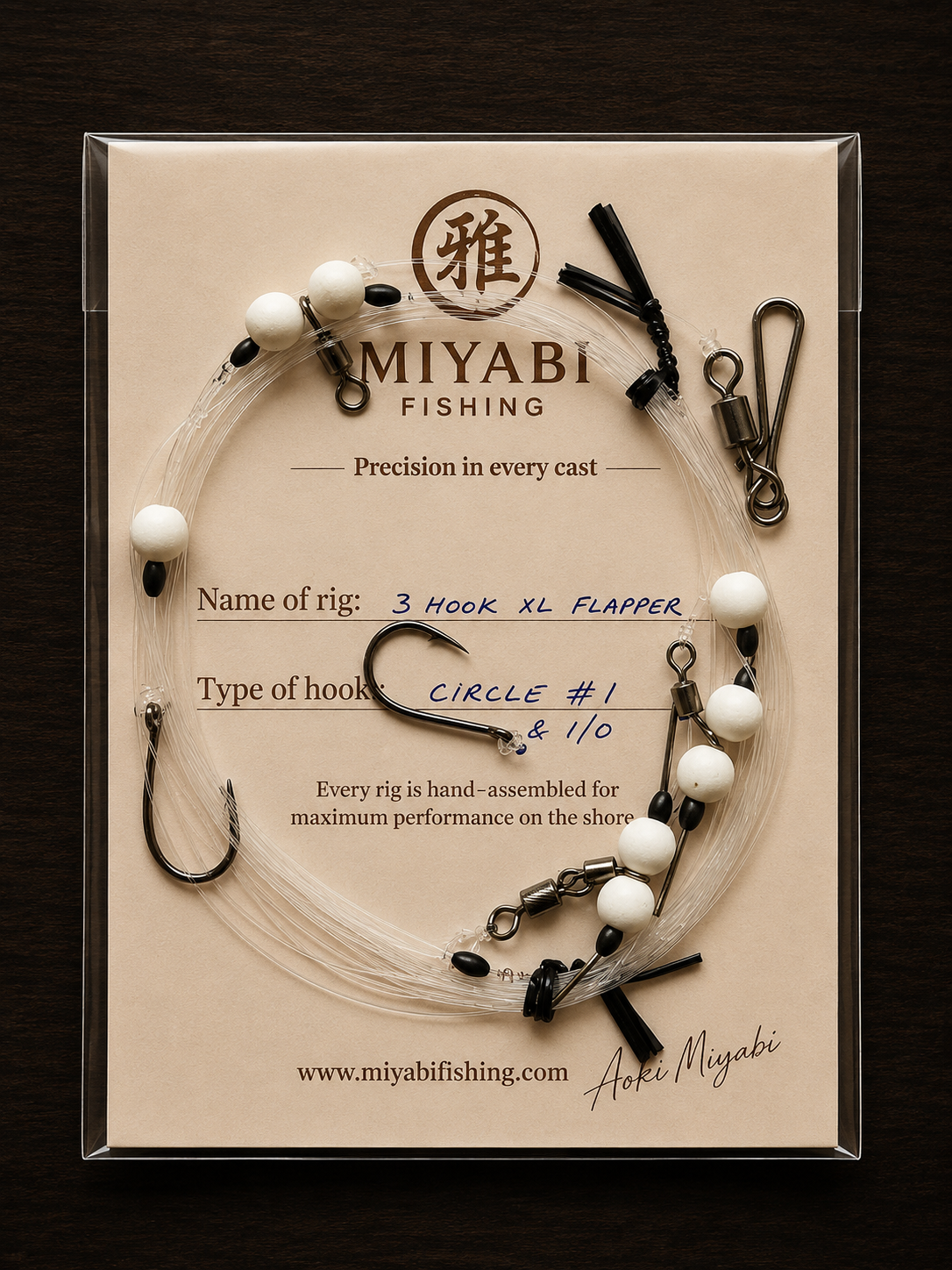 MIYABI Precision Flapper Rig – 3 Hook Long XL
