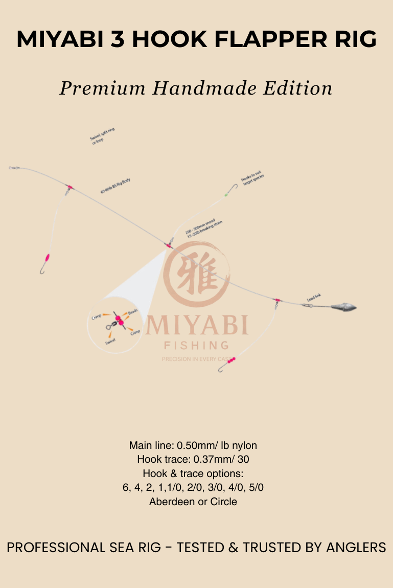 MIYABI Precision Flapper Rig – 3 Hook