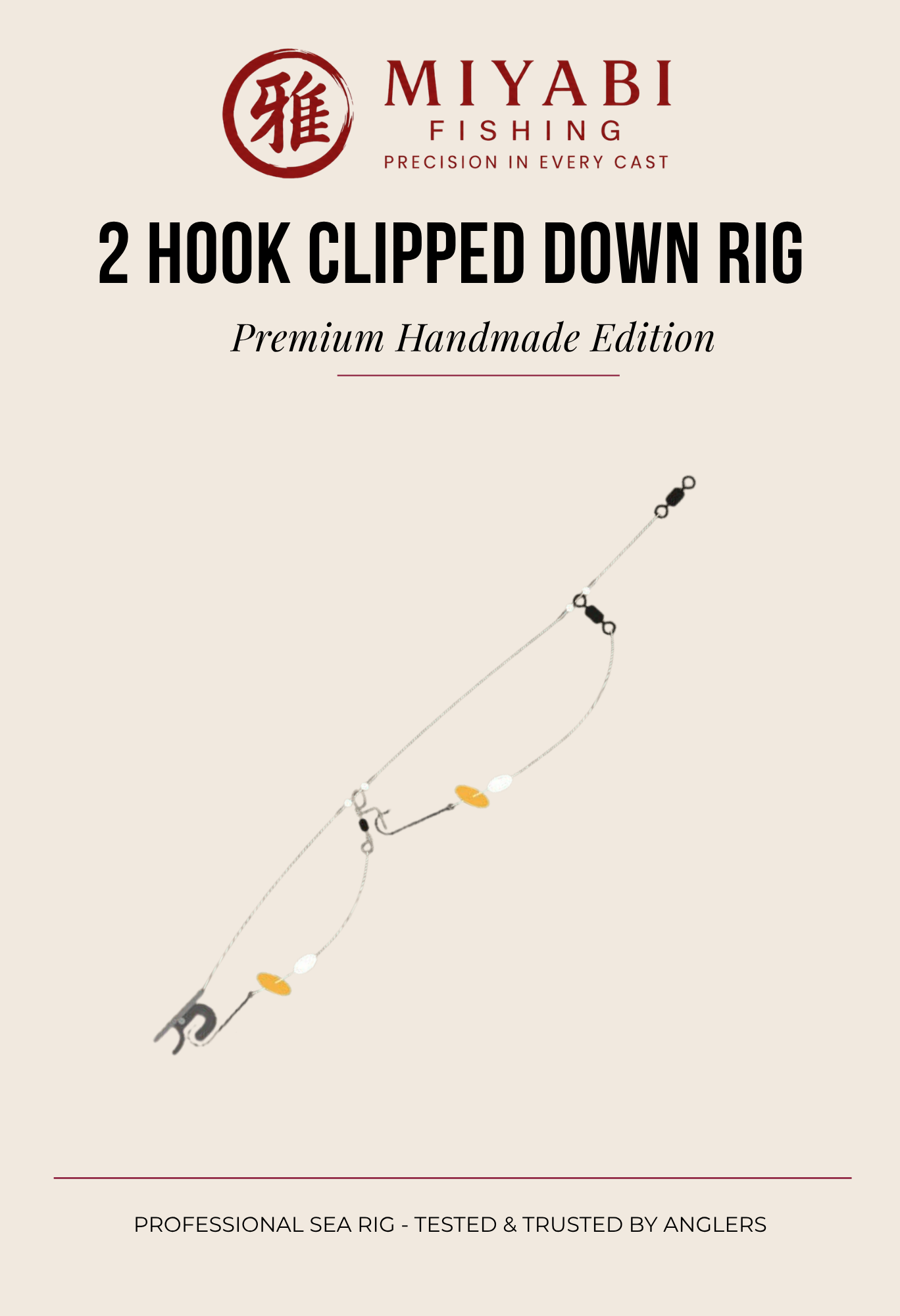 MIYABI Precision 2 Hook Clipped Down Rig - Trade