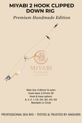 Aparejo de surfcasting MIYABI Precision de 2 anzuelos con clip